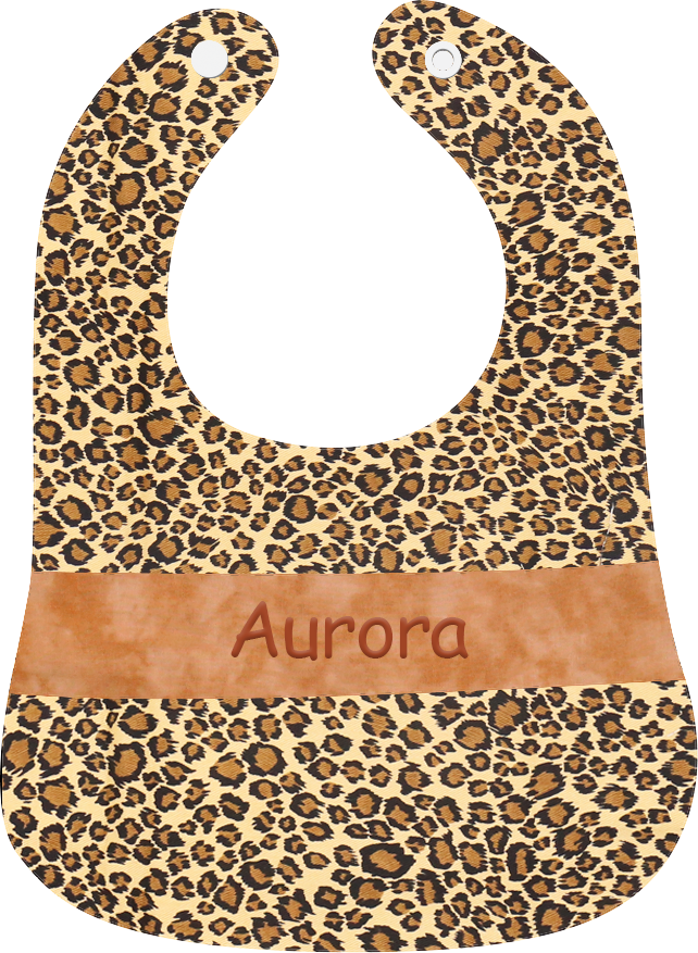 經典豹紋繡名口水肩