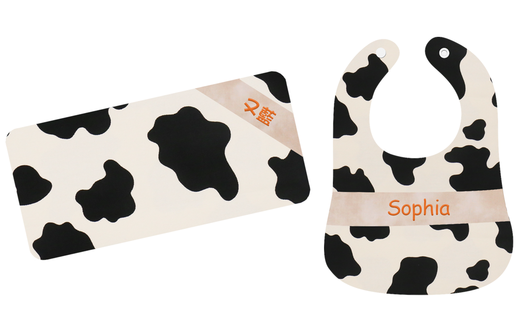 經典乳牛繡名嬰兒禮盒