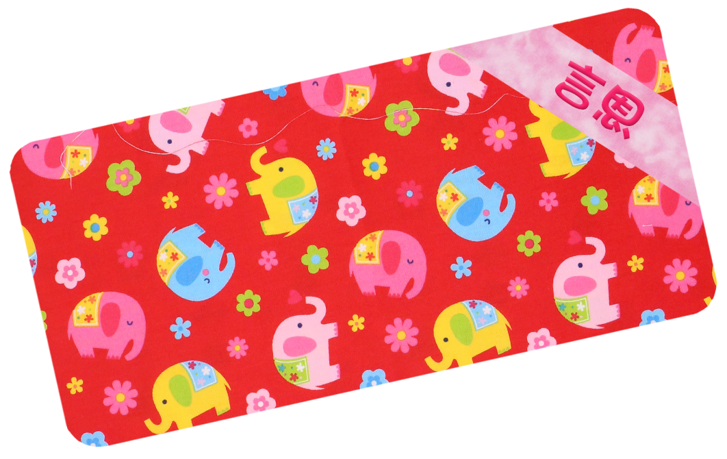 紅色大象繡名油柑葉枕