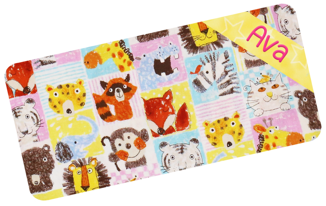 格仔動物園繡名油柑葉枕