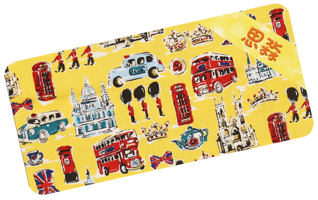 黃色英倫繡名油柑葉枕