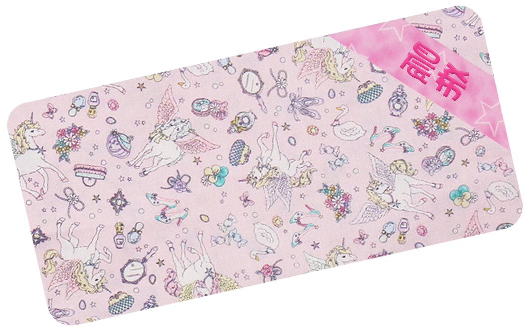 粉紅色天使馬繡名油柑葉枕