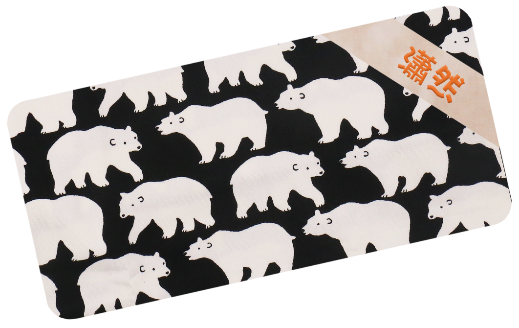 淡白色北極熊繡名油柑葉枕