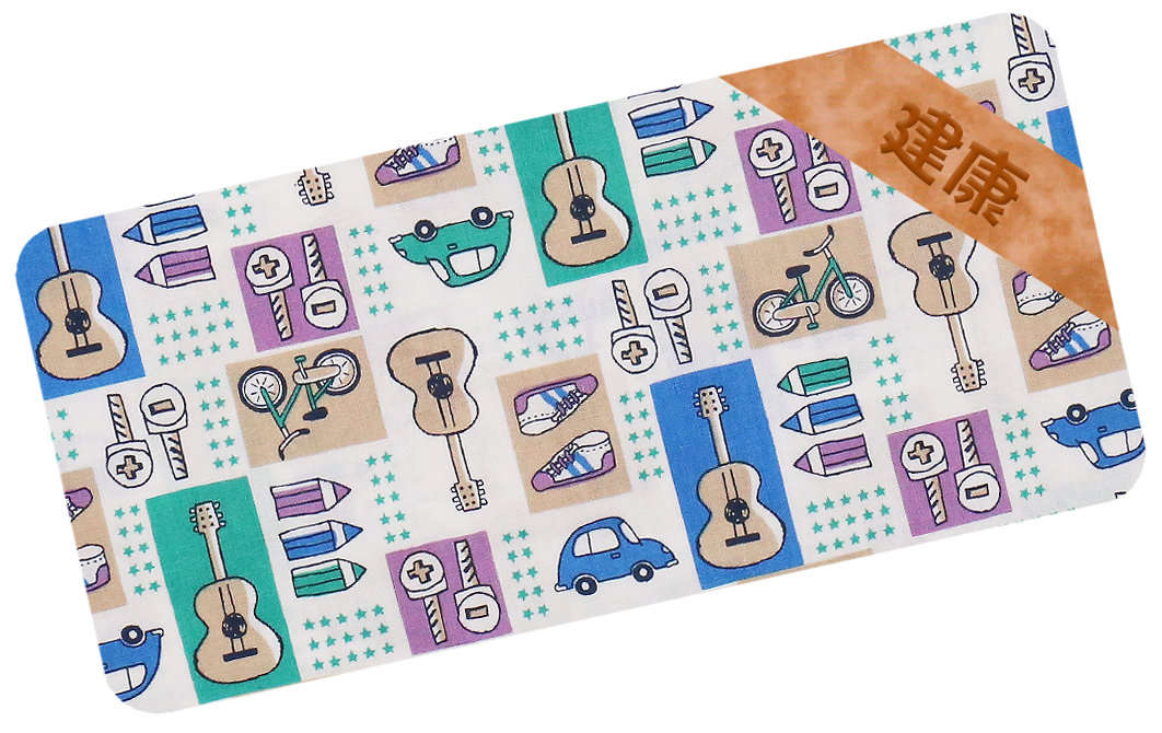 米白色結他繡名油柑葉枕