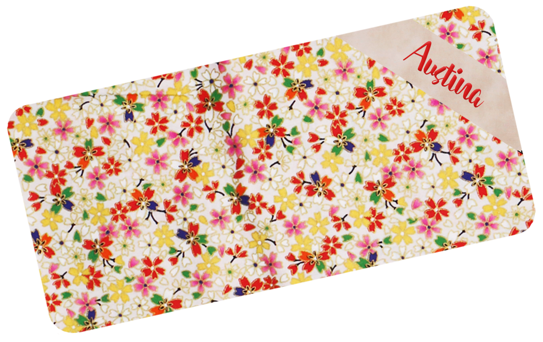 彩色日系熨金花款繡名油柑葉枕